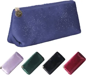 Small Makeup Bag for PurseBlue Cosmetic Travel Bag for Women, Cute Make Up Pouch for Accessories