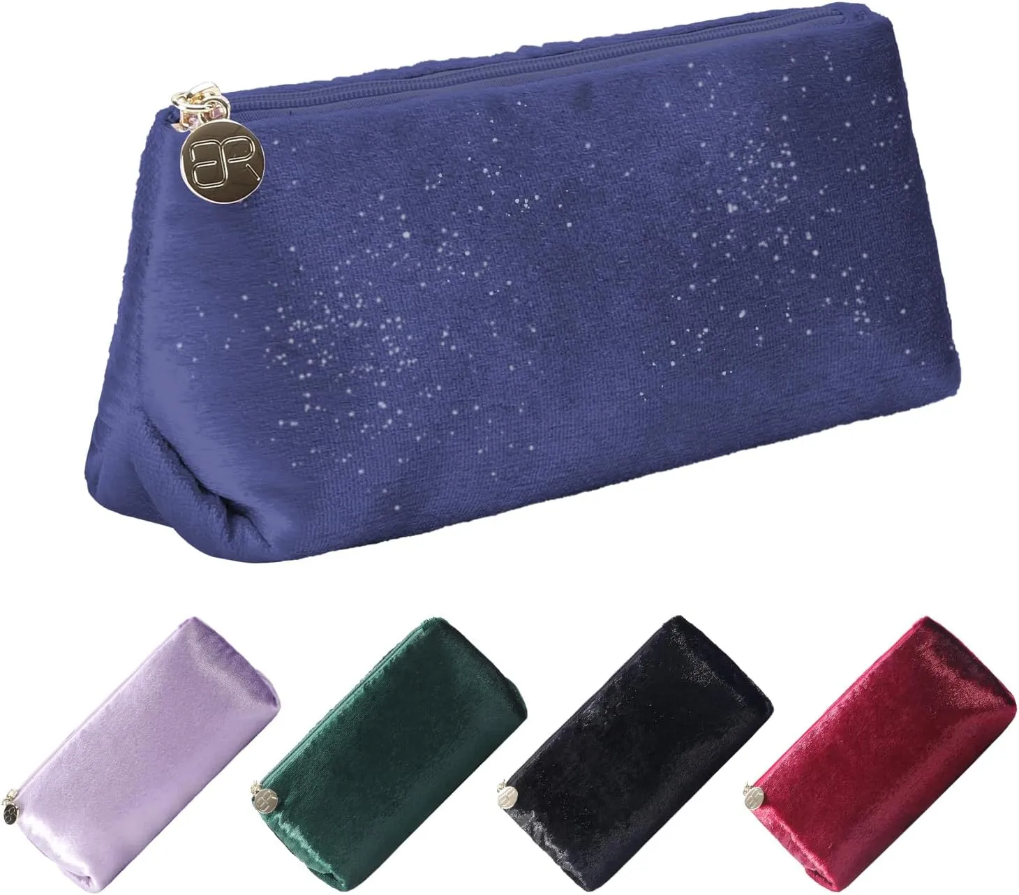 Small Makeup Bag for PurseBlue Cosmetic Travel Bag for Women, Cute Make Up Pouch for Accessories