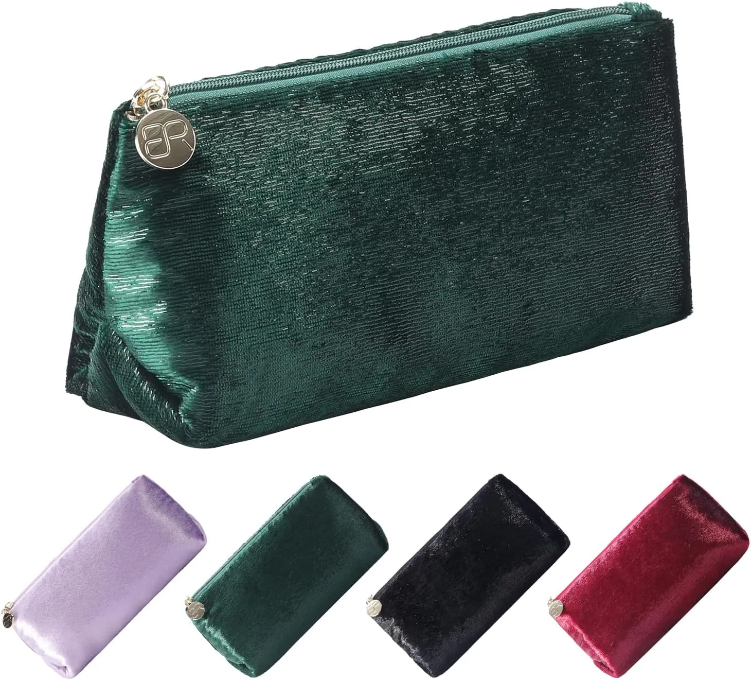 Small Makeup Bag for PurseGreen Cosmetic Travel Bag for Women, Cute Make Up Pouch for Accessories