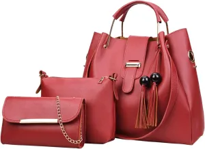 Small Shoulder Bag Fashion Upgrade 3pcs Set Crossbody Bag Handbags Wallet Tote Shoulder Top Handle Satchel