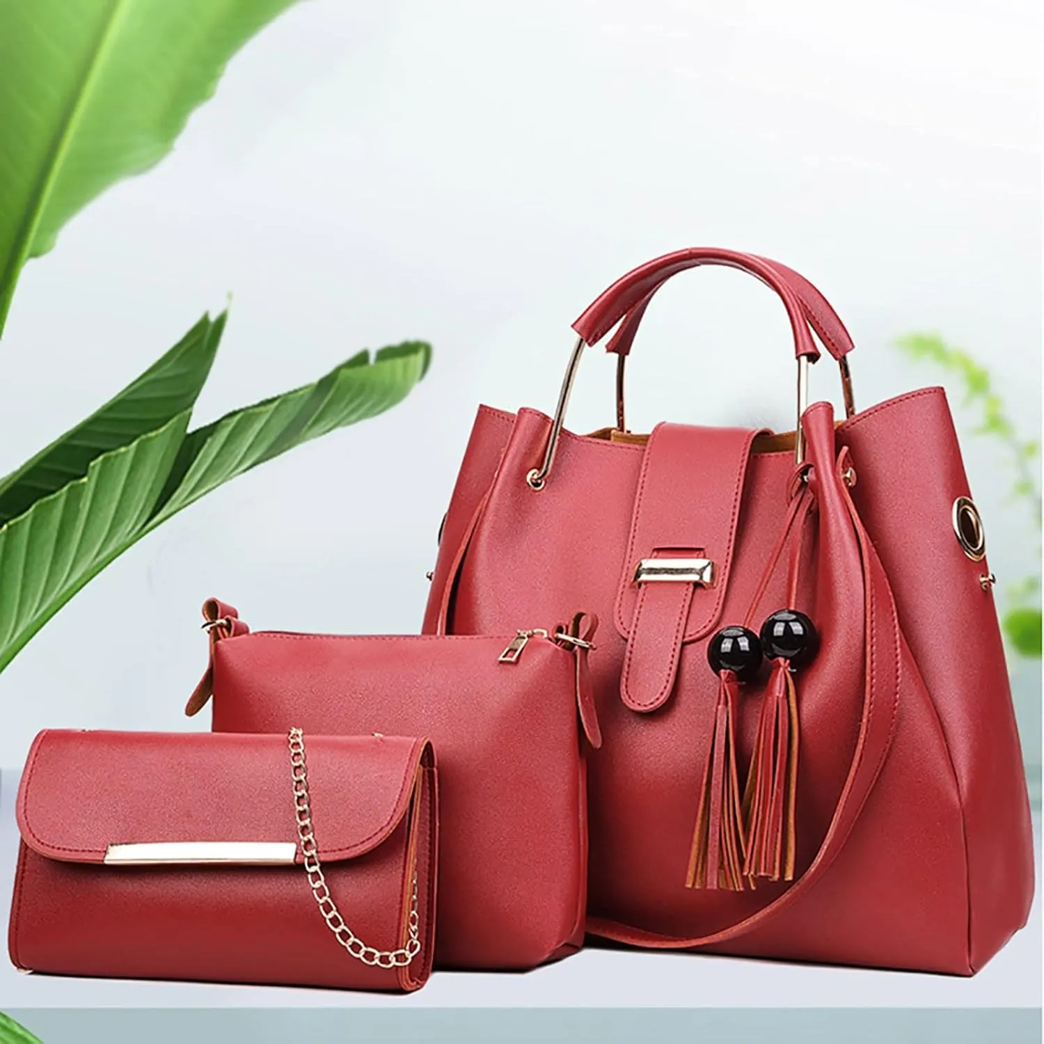 Small Shoulder Bag Fashion Upgrade 3pcs Set Crossbody Bag Handbags Wallet Tote Shoulder Top Handle Satchel