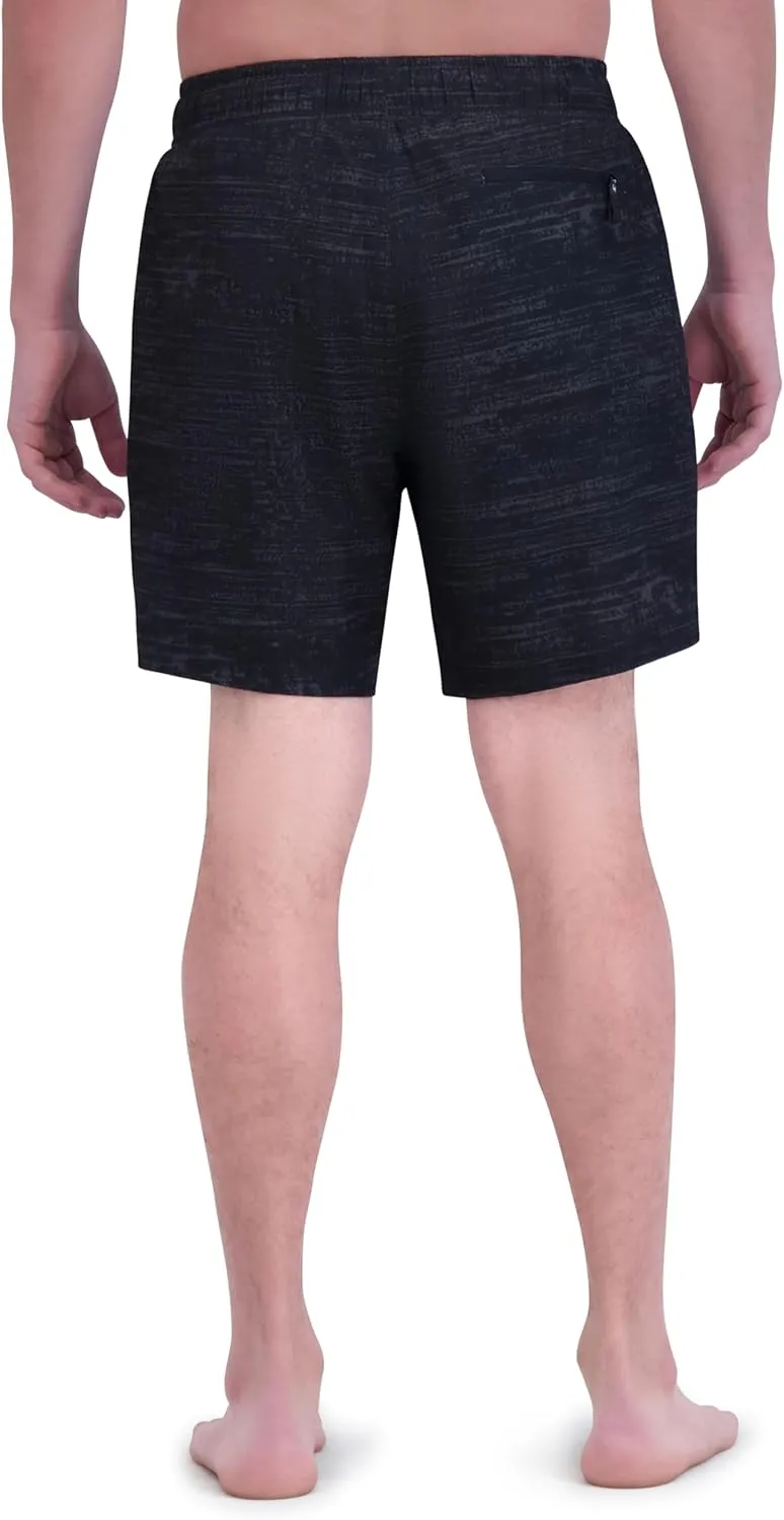 Spyder Men's Swim Trunks, Stretch, Quick-Dry, 7-inch Board Shorts, UPF 50 , Compression Boxer Liner