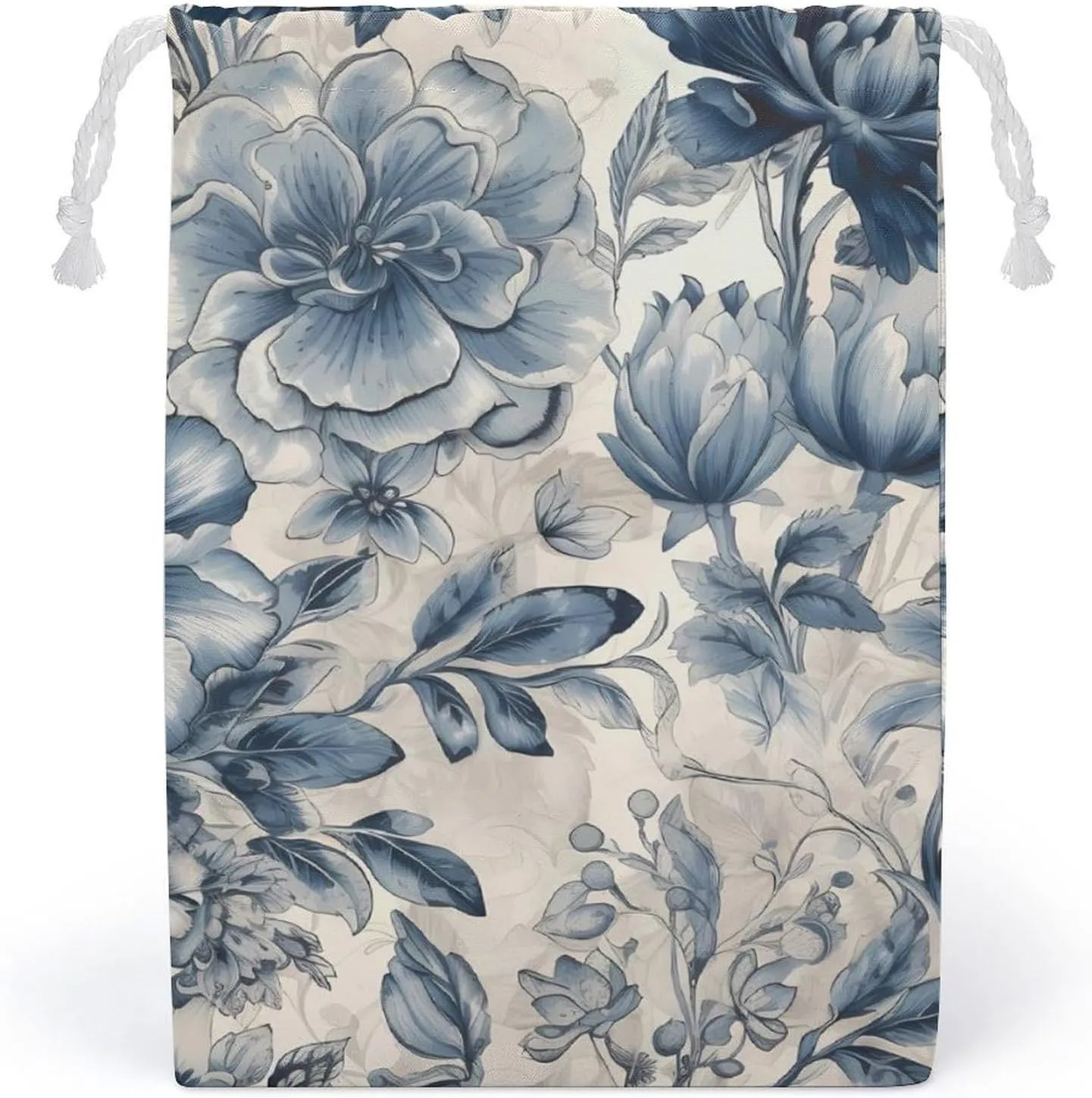 Storage Bags Makeup Bag Toy Bag Reusable Bags Toiletry Blue Flower Pattern Printed Organizer Multi Purpose Foldable Ditty Bag Travel Pouch