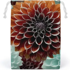 Storage Bags Makeup Bag Toy Bag Reusable Bags Toiletry Dahlia Flower Printed Organizer Multi Purpose Foldable Ditty Bag Travel Pouch
