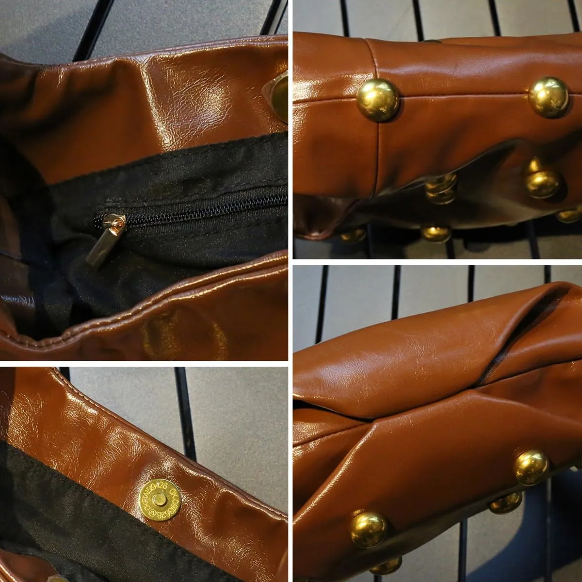 Studded Purse Y2k Shoulder Bag 90s Punk Designer Handbags 2000s Vegan Leather Shoulder Purse Streetwear