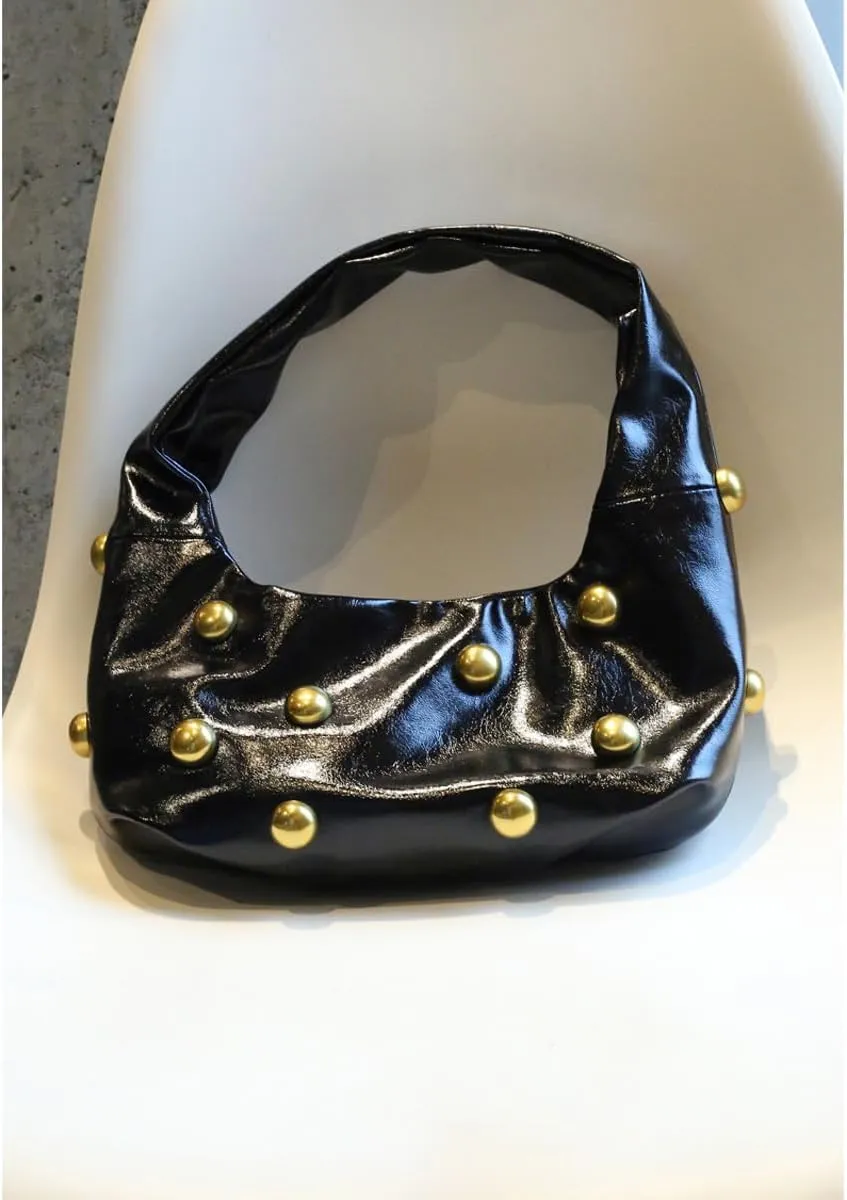 Studded Purse Y2k Shoulder Bag 90s Punk Designer Handbags 2000s Vegan Leather Shoulder Purse Streetwear