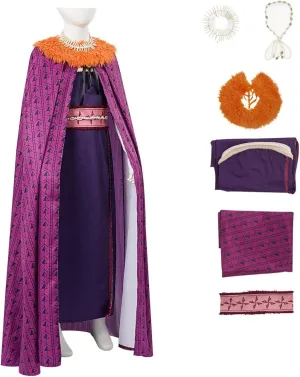 Super Villain Costume Matangi Cosplay Outfits for Women 6PCs Cloak Dress Accessories Halloween Fullset