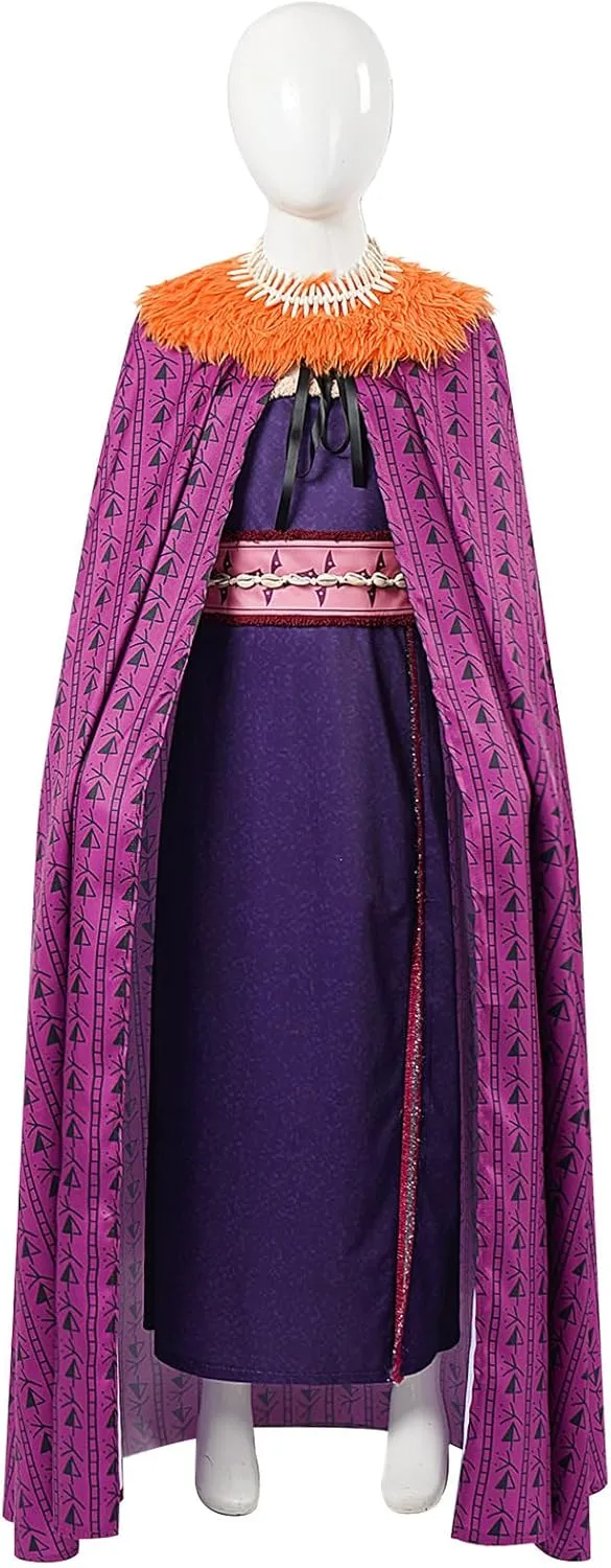 Super Villain Costume Matangi Cosplay Outfits for Women 6PCs Cloak Dress Accessories Halloween Fullset