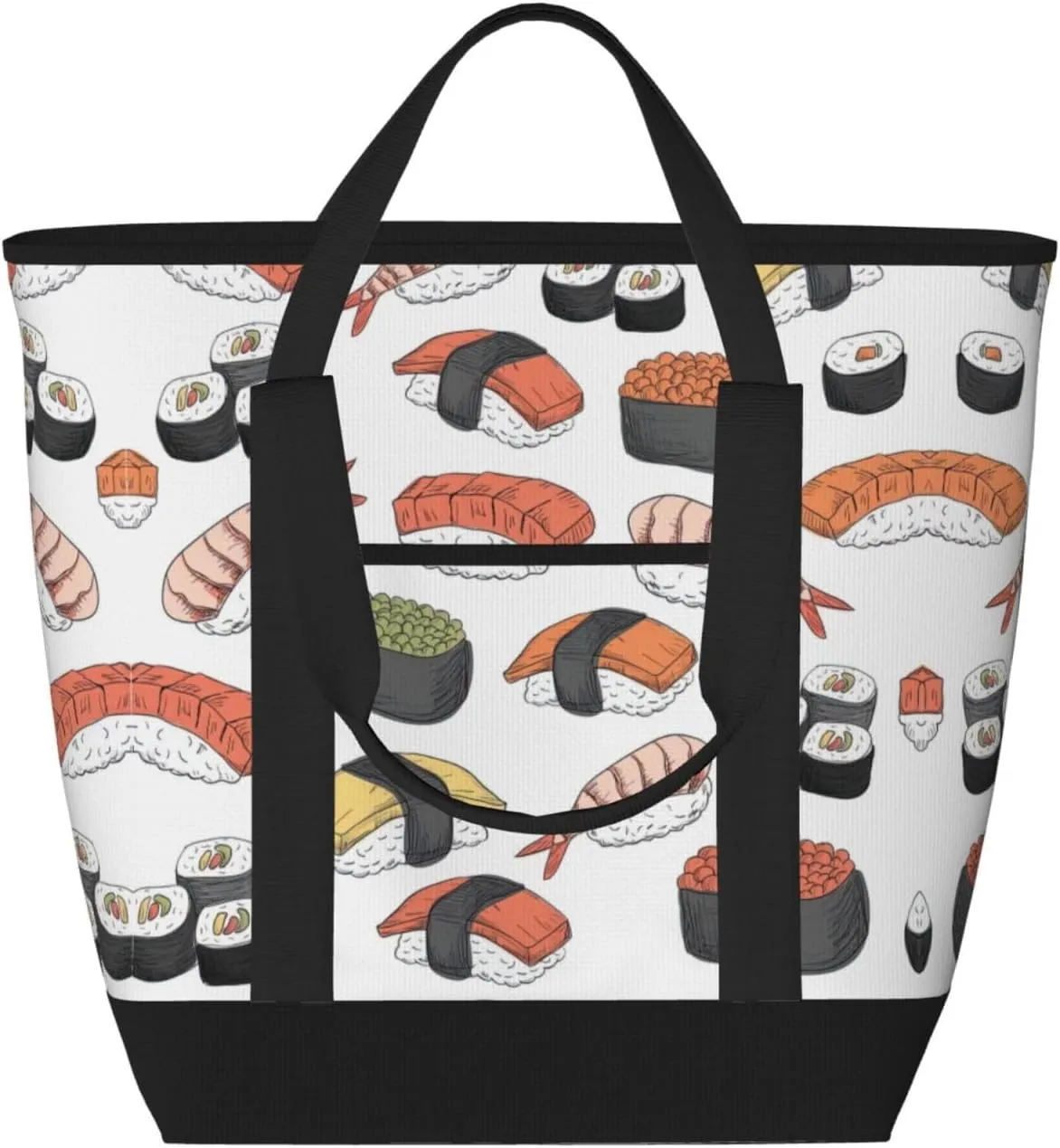 Sushi Women's tote bags and reusable women's beach bags are suitable for travel insulation and cooling bags.
