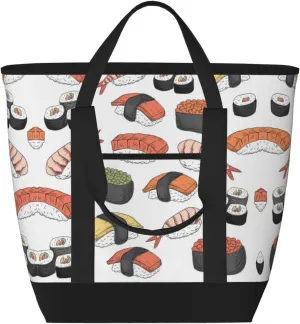 Sushi Women's tote bags and reusable women's beach bags are suitable for travel insulation and cooling bags.