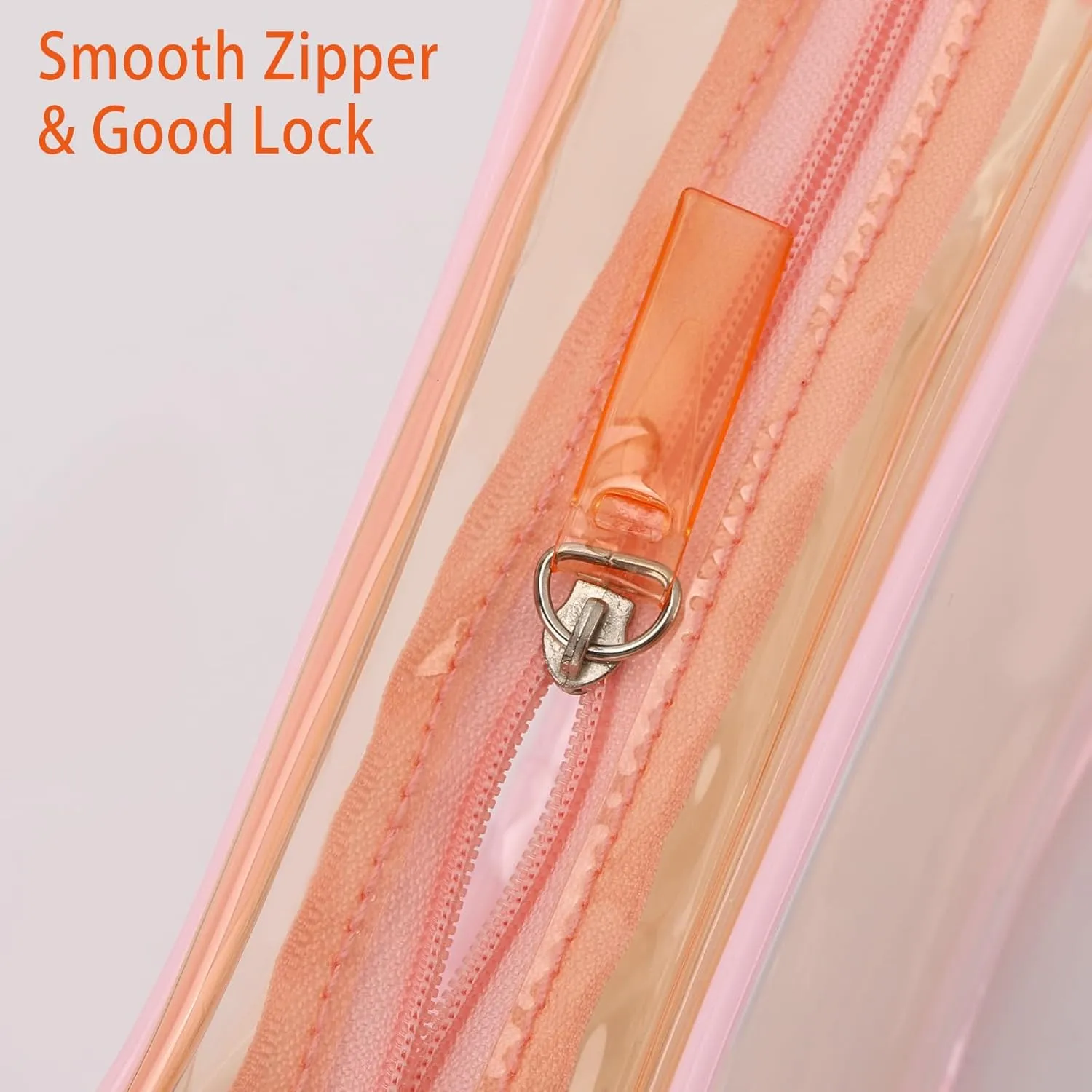 Tbestmax 4 Packs Cosmetic Bags Clear Makeup Bags Portable Travel Toiletry Bags Waterproof Cosmetic Organizer Pink(2M   2L)