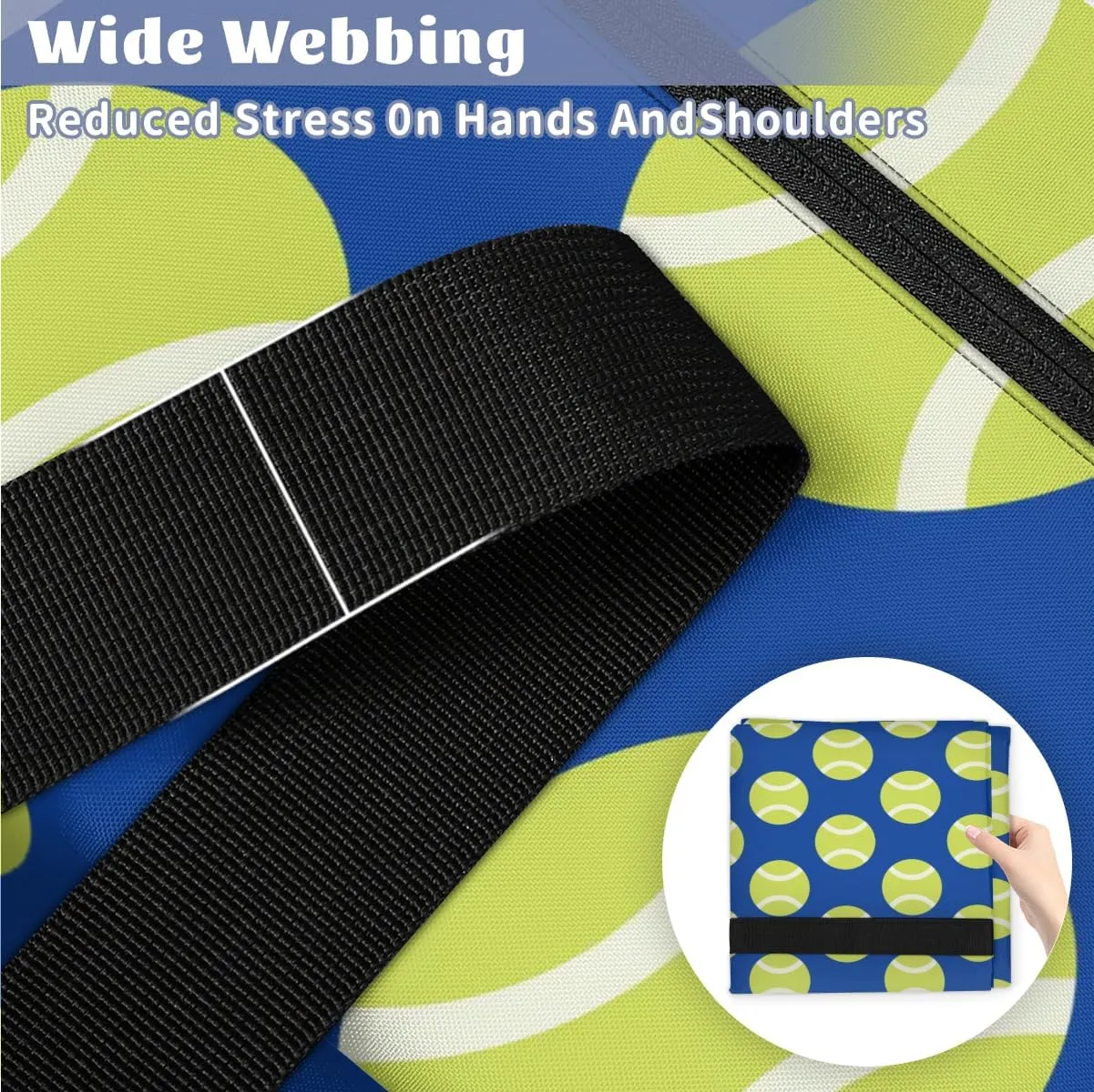 Tennis Ball XXL Heavy Duty Extra Large Moving Bags with Strong Zipper, Moving Supplies Packing Boxes for Moving, Sports Theme Navy Blue