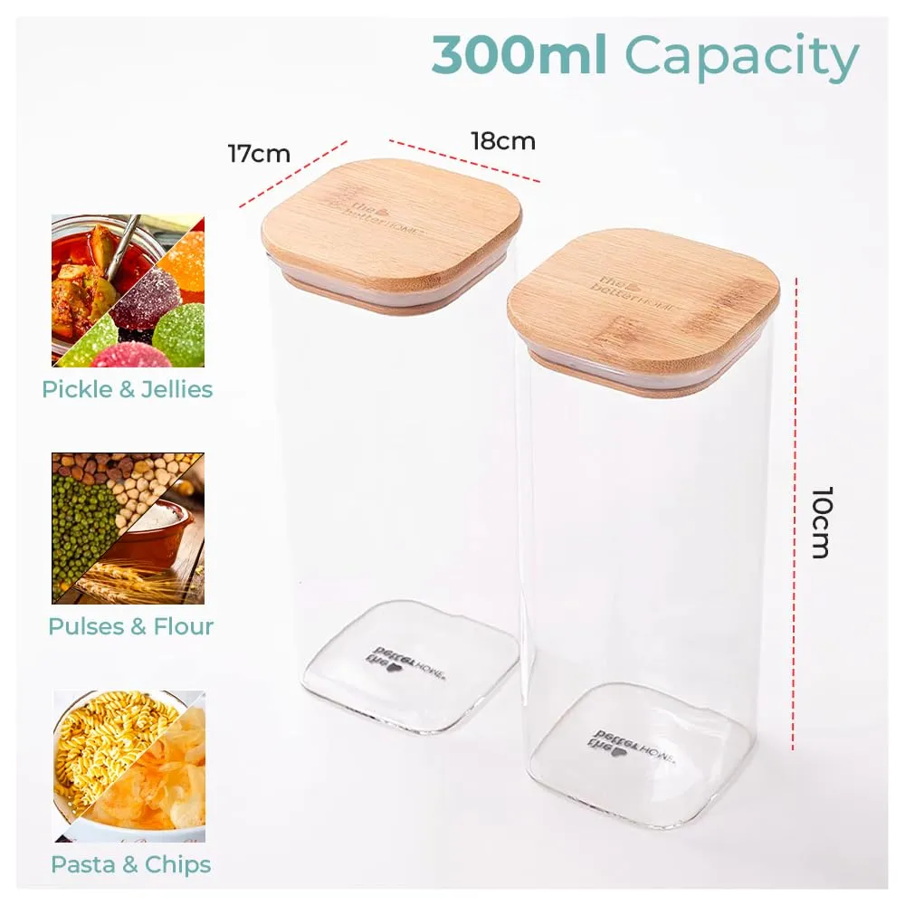 The Better Home Borosilicate Rectangular Glass Jar