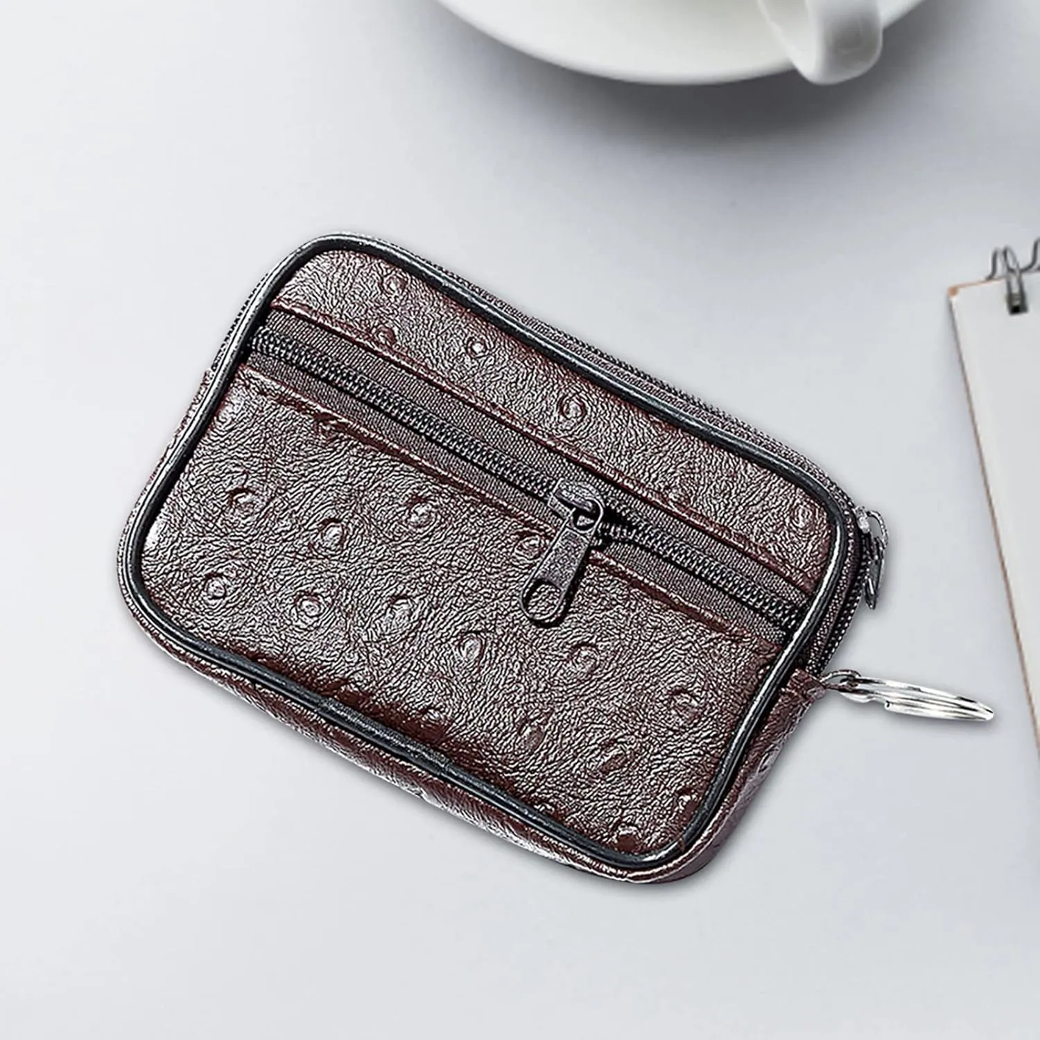 Tote Bag For Women Soft Leather Small Square Bag Small Wallet Lightweight Zipper Purse Card Holder Change Mini Bags E