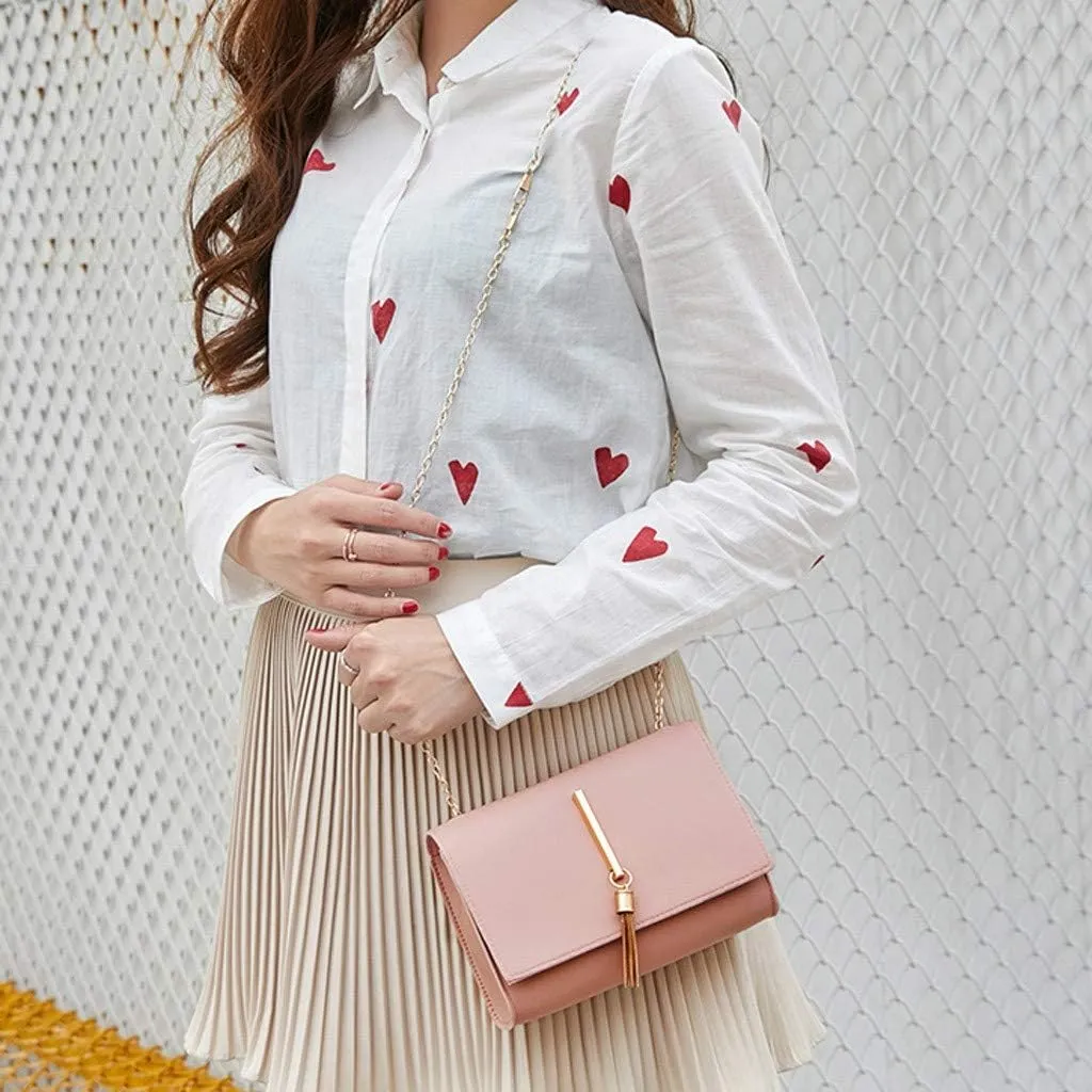 Tote Bag For Women Tassel Mobile Shoulders Handbags Package Fashion Lady Letter Messenger Purse Phone Crossbody Bags X
