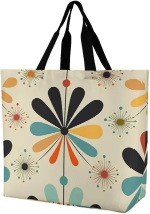 Tote Bag,Painted Foldable Shopping Tote Bag,washable Coating Groceries Storage Retro Modern Bags for Shopping Or Travel
