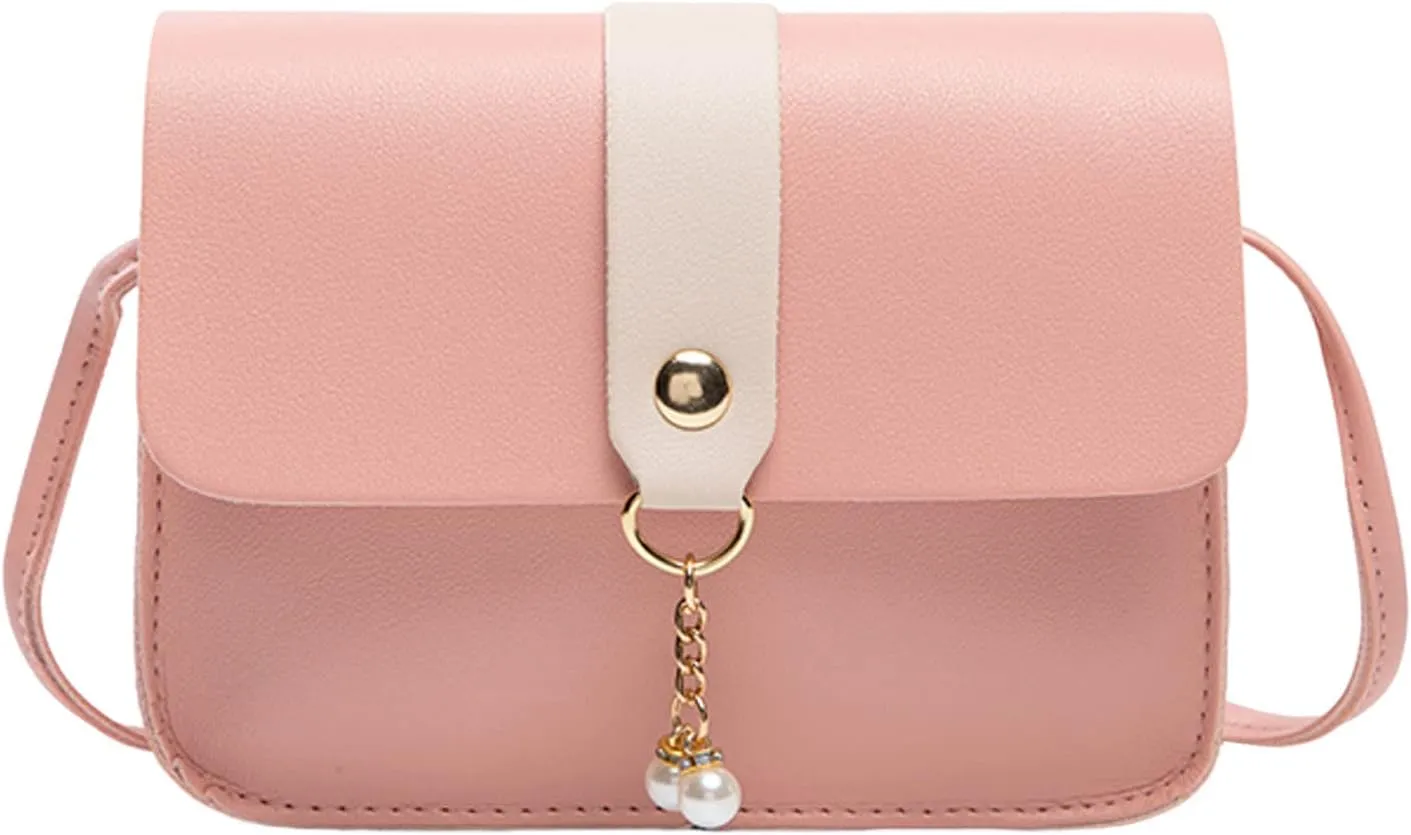 Totes For Storage Mini Small Square Bags Pearl Shoulder Bag Soft Leather Buckle Lightweight Versatile Messenger Bag