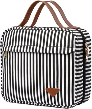 Travel Hanging Toiletry Organizer Cosmetics Makeup Bag for Women Large Toiletries Kit Set Organizer for Accessories Black
