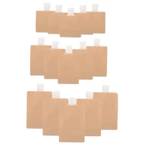Travel Size Lotion Pouches 15pcs Kraft Sealable Bag Squeeze Pouch Cosmetics Dispenser