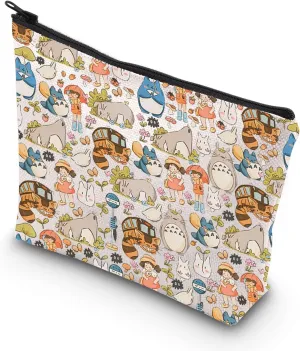 VAMSII Animated Movie Merch Canvas Makeup Bag Animated Movie Buff Gift Kawaii Bag (Loong cat)