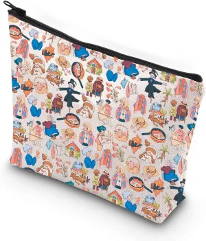 VAMSII Anime Lover Gifts Kawaii Japanese Inspired Zipper Pouch Makeup Cosmetic Bag (H Mo Castle)