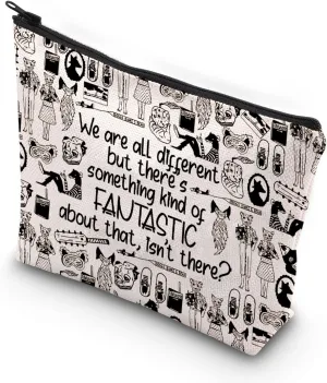 VAMSII Fox Animated Film Theme Makeup Bag Gift For Cinephiles Movie Merch Fans Cosmetic Bag (of FANTASTIC)