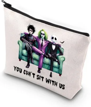 VAMSII Halloween Horror Gift Halloween Party Gift You Cant Sit With Us Zipper Pouch Makeup Bag (Sit With Us)