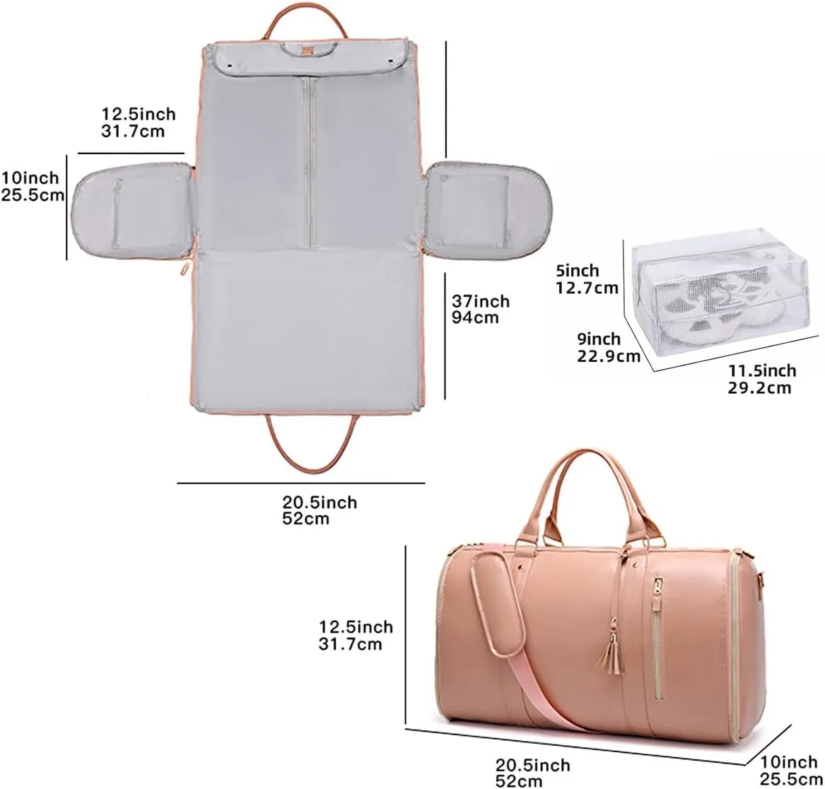Viralhuntz Travel Bag (45L Capacity), Viralhuntz Large Capacity Multifunctional Storage Bags, Foldie Travel Bag Expandable, Unisex (Pink)