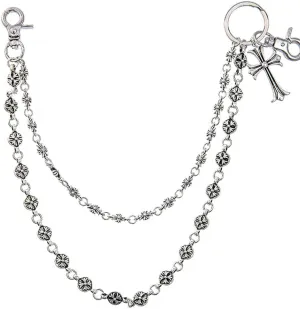 Wallet Chain Pants ChainCross Keychain Hip Hop Punk Jeans Chain Goth Accessories for Women Men Clothing