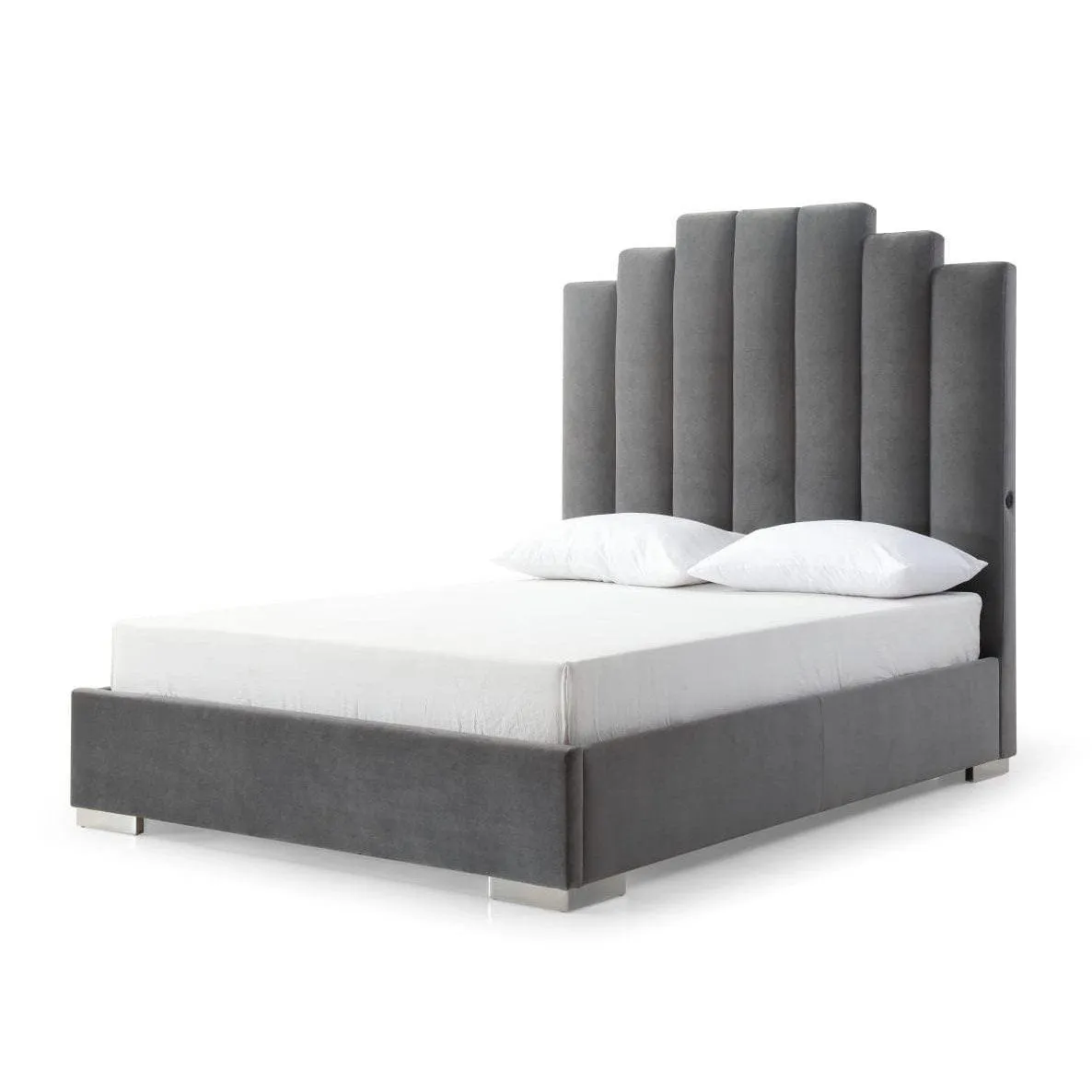 Whiteline Jordan Queen Bed with USB