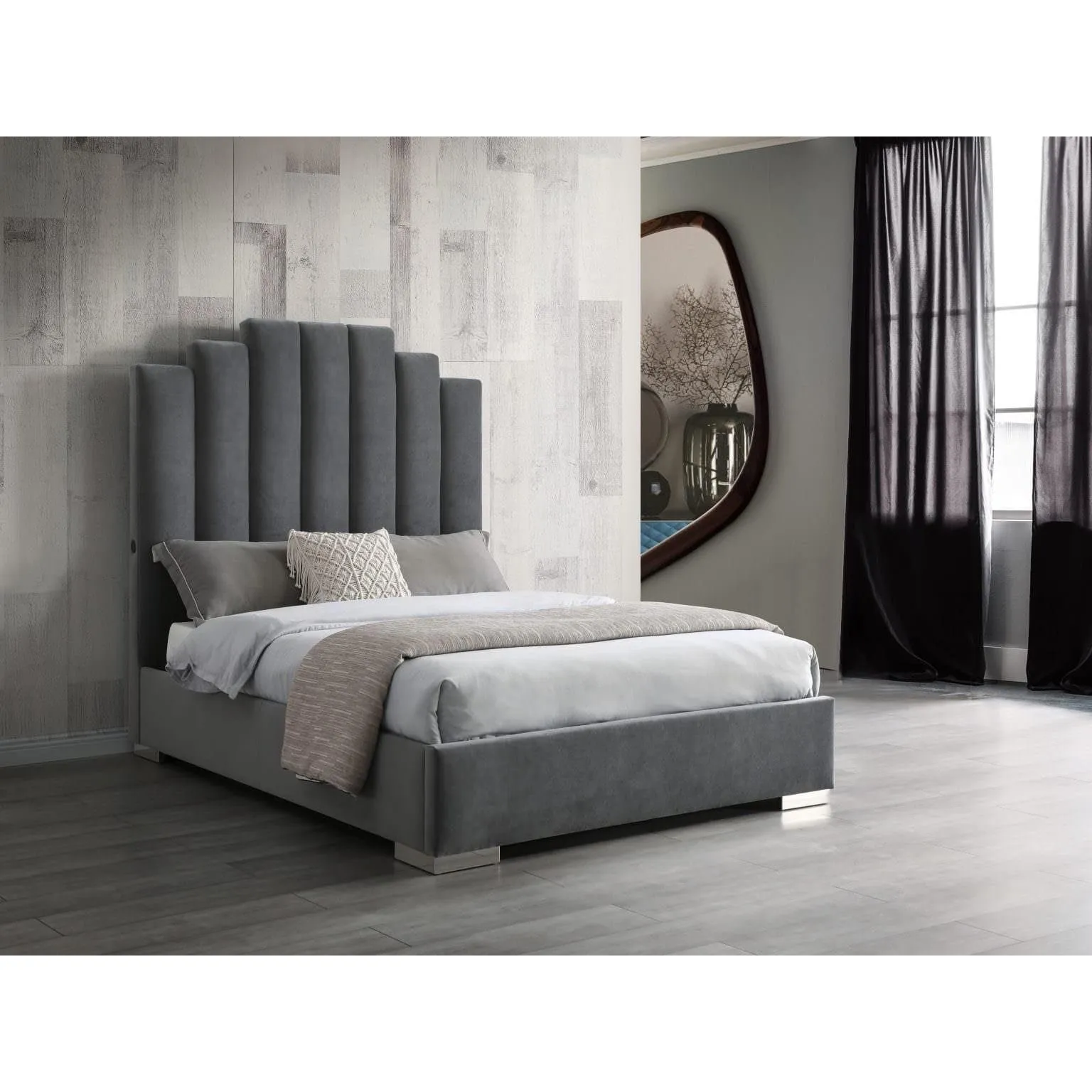 Whiteline Jordan Queen Bed with USB