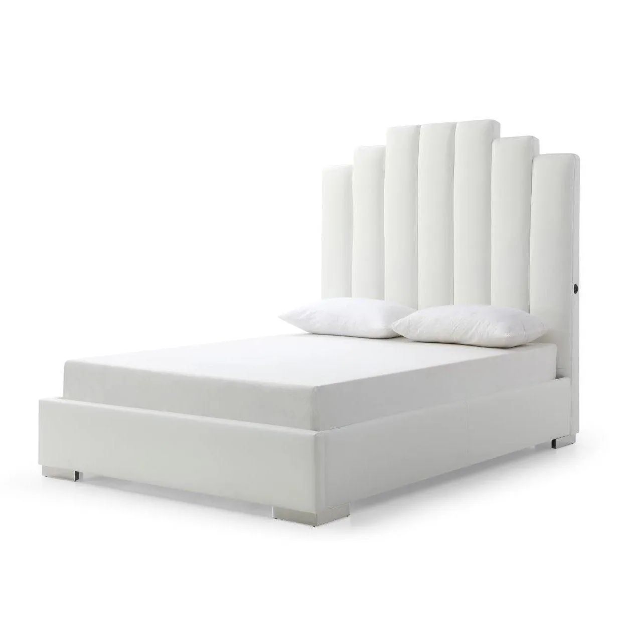 Whiteline Jordan Queen Bed with USB