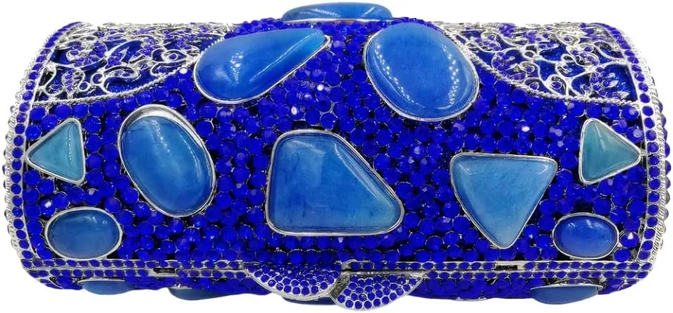 Women Rhinestone Fancy Purse Crystal Evening Bag with Removable Chain Clutch Purse for Homecoming Accessories Prom