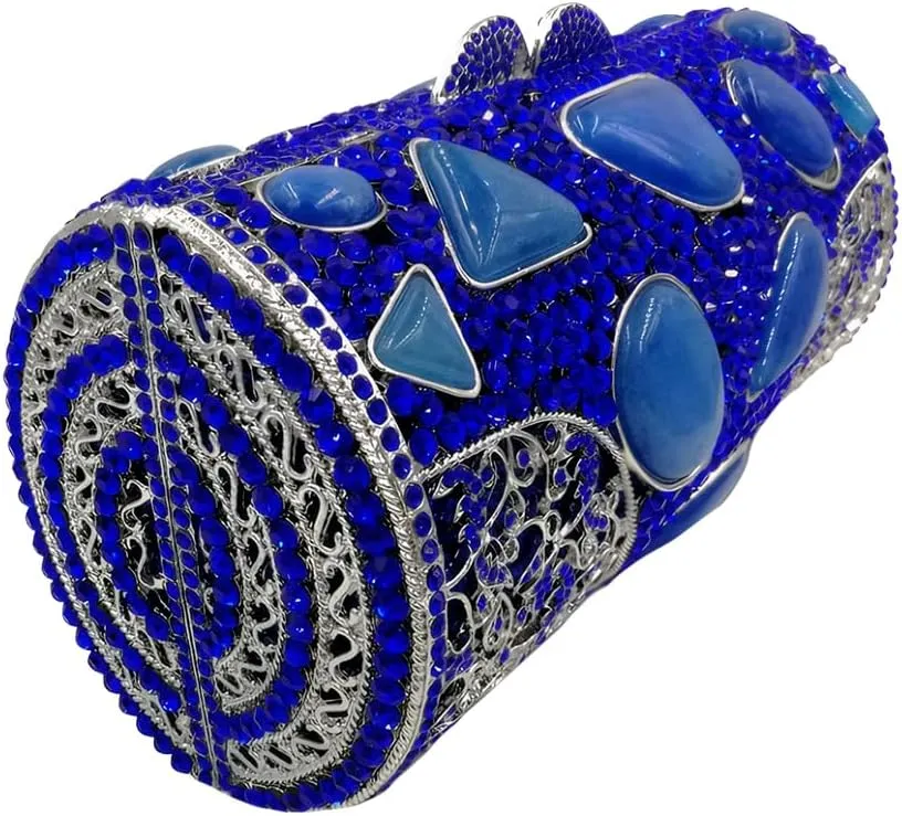 Women Rhinestone Fancy Purse Crystal Evening Bag with Removable Chain Clutch Purse for Homecoming Accessories Prom