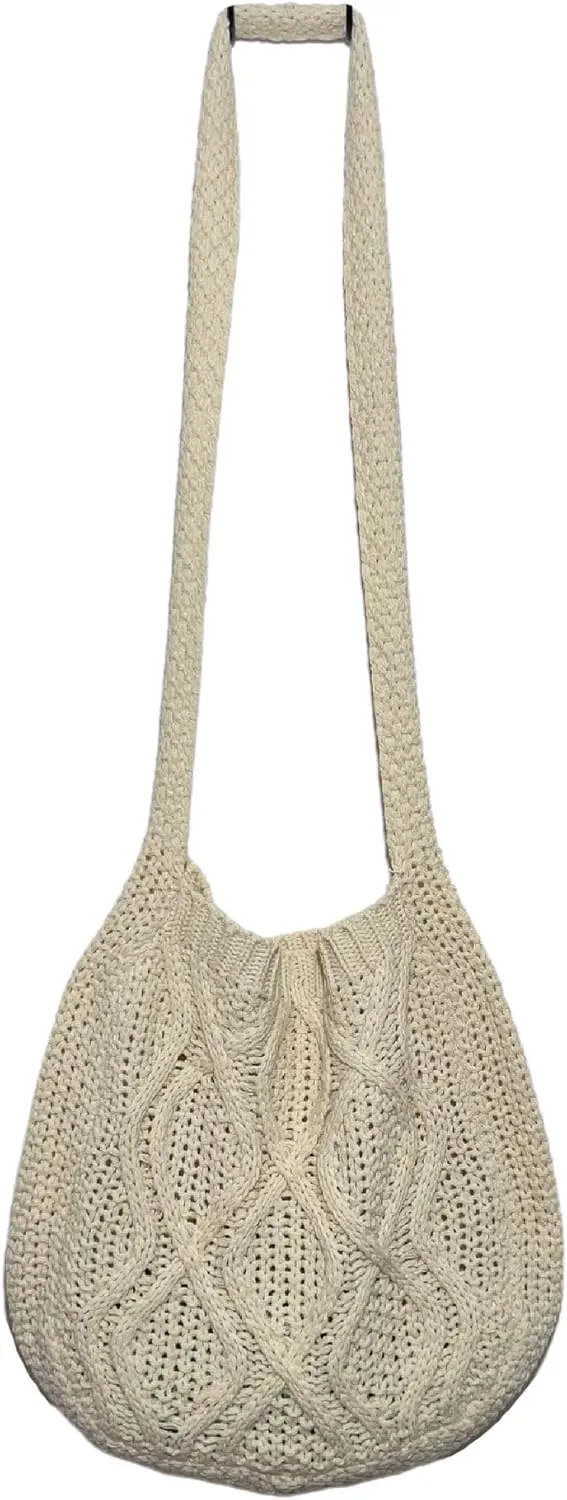 Women's Shoulder Handbags Y2K Fairy Grunge Crochet Tote Bag Aesthetic Hippie Crossbody Bag Alt Purse Accessories
