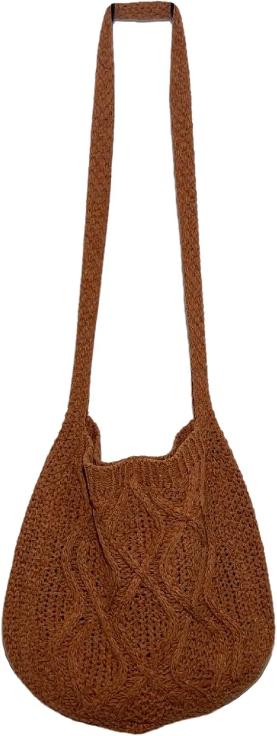 Women's Shoulder Handbags Y2K Fairy Grunge Crochet Tote Bag Aesthetic Hippie Crossbody Bag Alt Purse Accessories