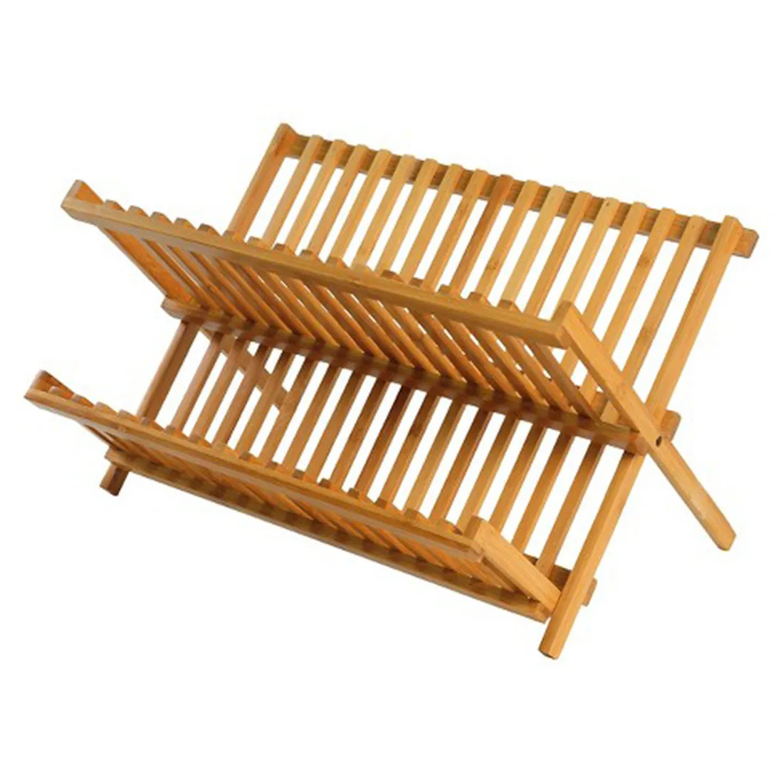 Wooden Foldable Sink Dish Drainer Plate Dryer Rack Holder