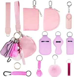Wristlet Keychain Set with Coin Purse,13 Pcs Keychain Set for Women,Creative Gift Suitable for Both Women And Girls