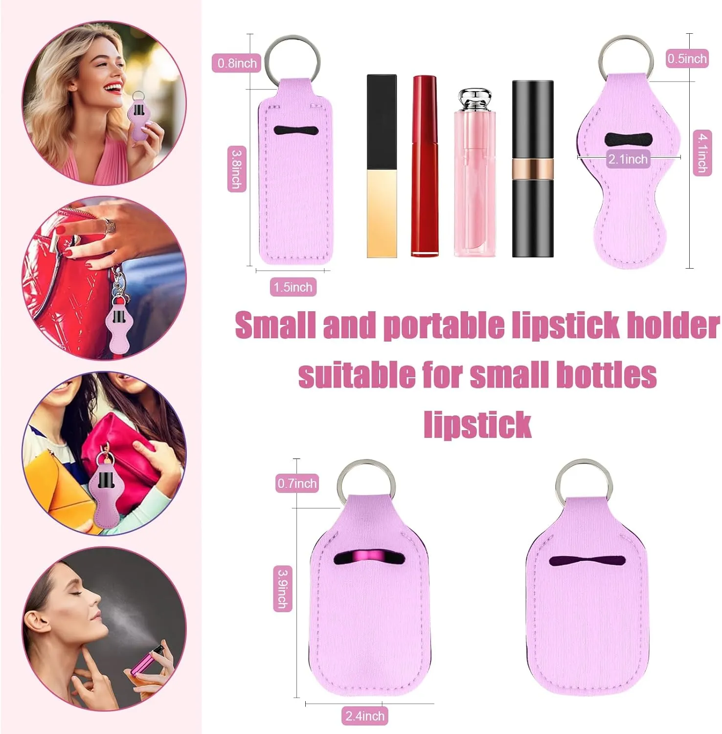 Wristlet Keychain Set with Coin Purse,13 Pcs Keychain Set for Women,Creative Gift Suitable for Both Women And Girls
