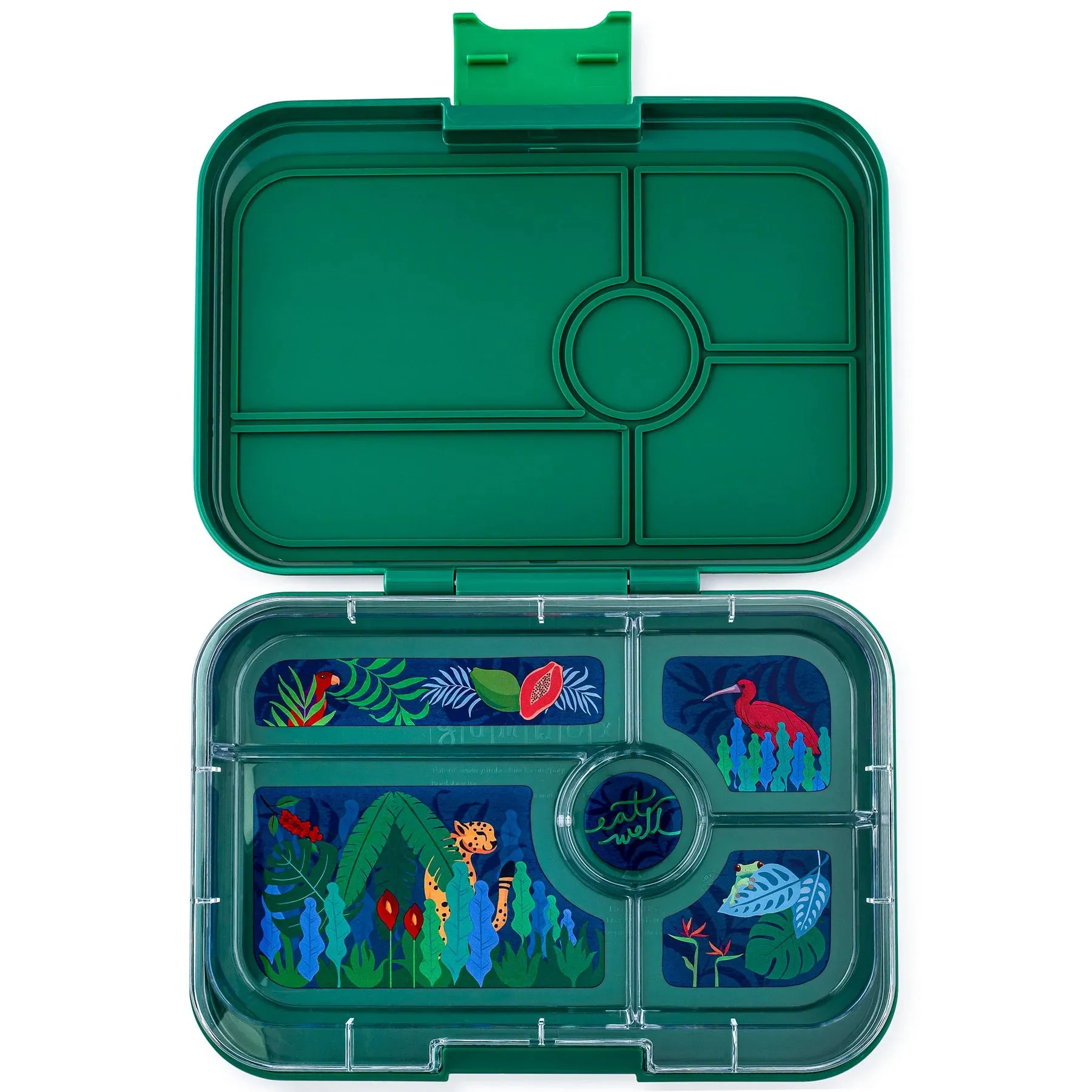 YUMBOX LEAKPROOF - TAPAS GREENWICH GREEN - 5 COMPARTMENT - JUNGLE TRAY - LARGEST BENTO